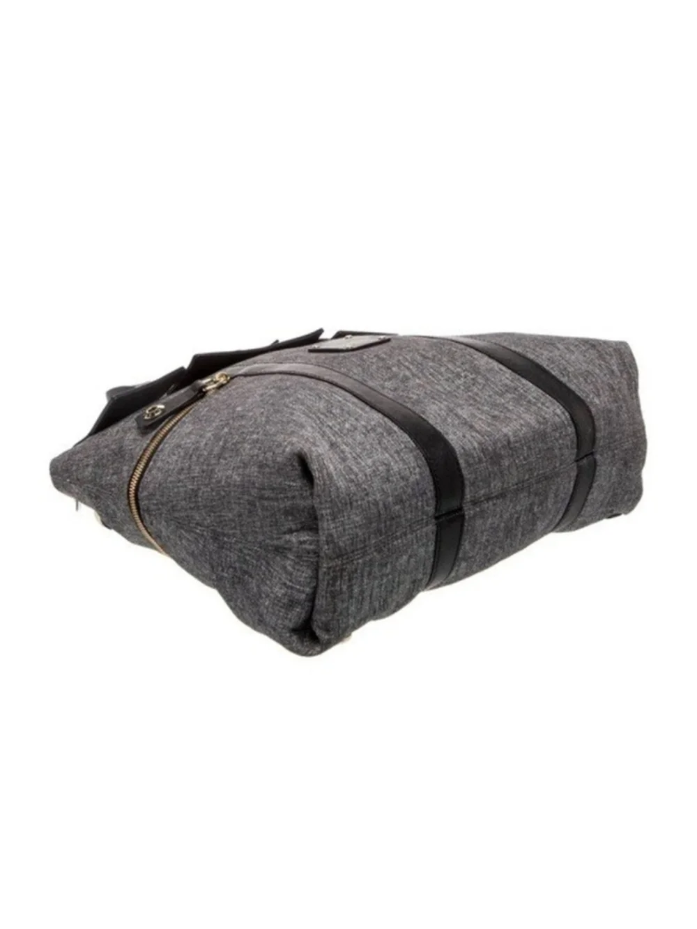 Henri Bendel Jetsetter 3-Way Convertible Backpack Grey Tweed Leather EUC Rare
